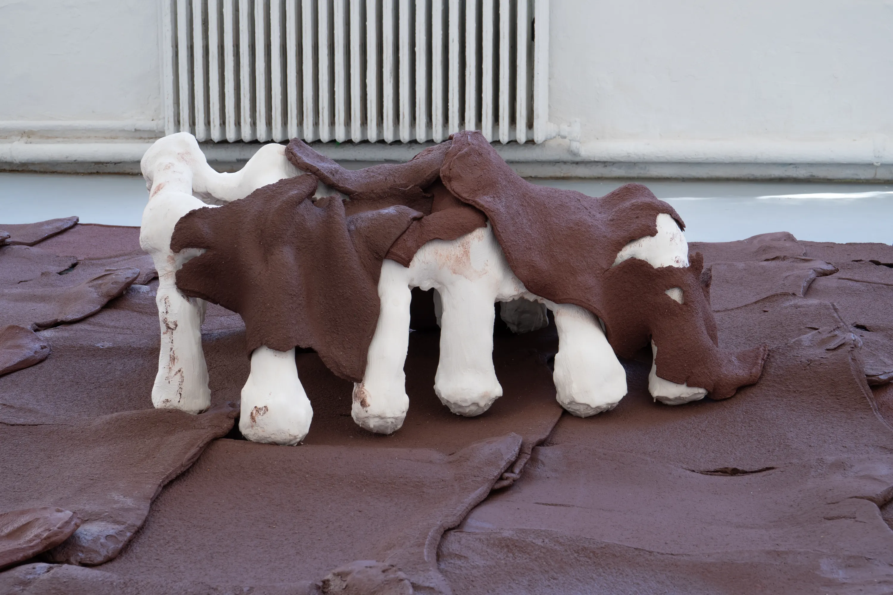 Elle est nue sous ses cheveux, 2026. Vue de l'installation, Beaux-Arts de Paris. Photo © Margot Anquez-Bariseau
