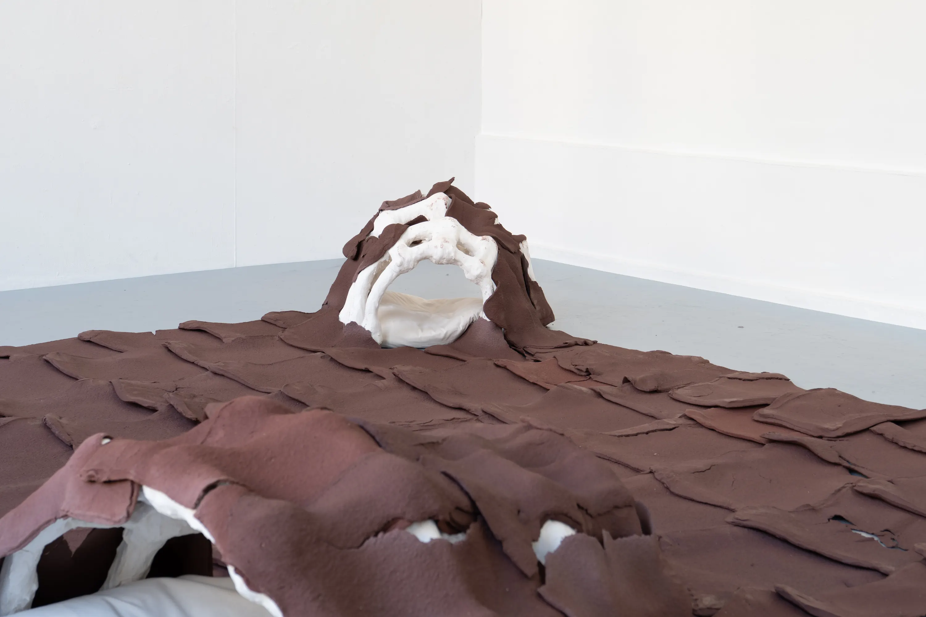 Elle est nue sous ses cheveux, 2026. Vue de l'installation, Beaux-Arts de Paris. Photo © Margot Anquez-Bariseau